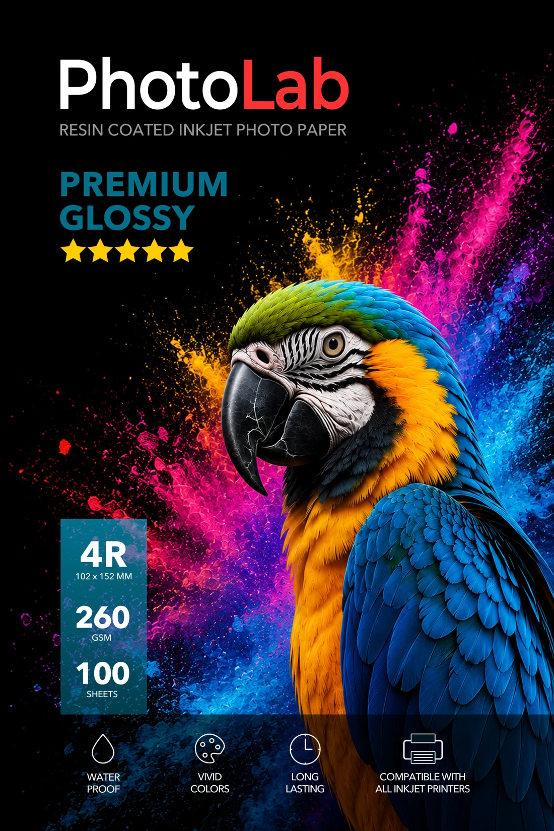 PhotoLab Premium Glossy 260 gsm ambalajı